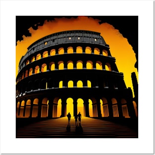 Colosseum  in the sunset Posters and Art